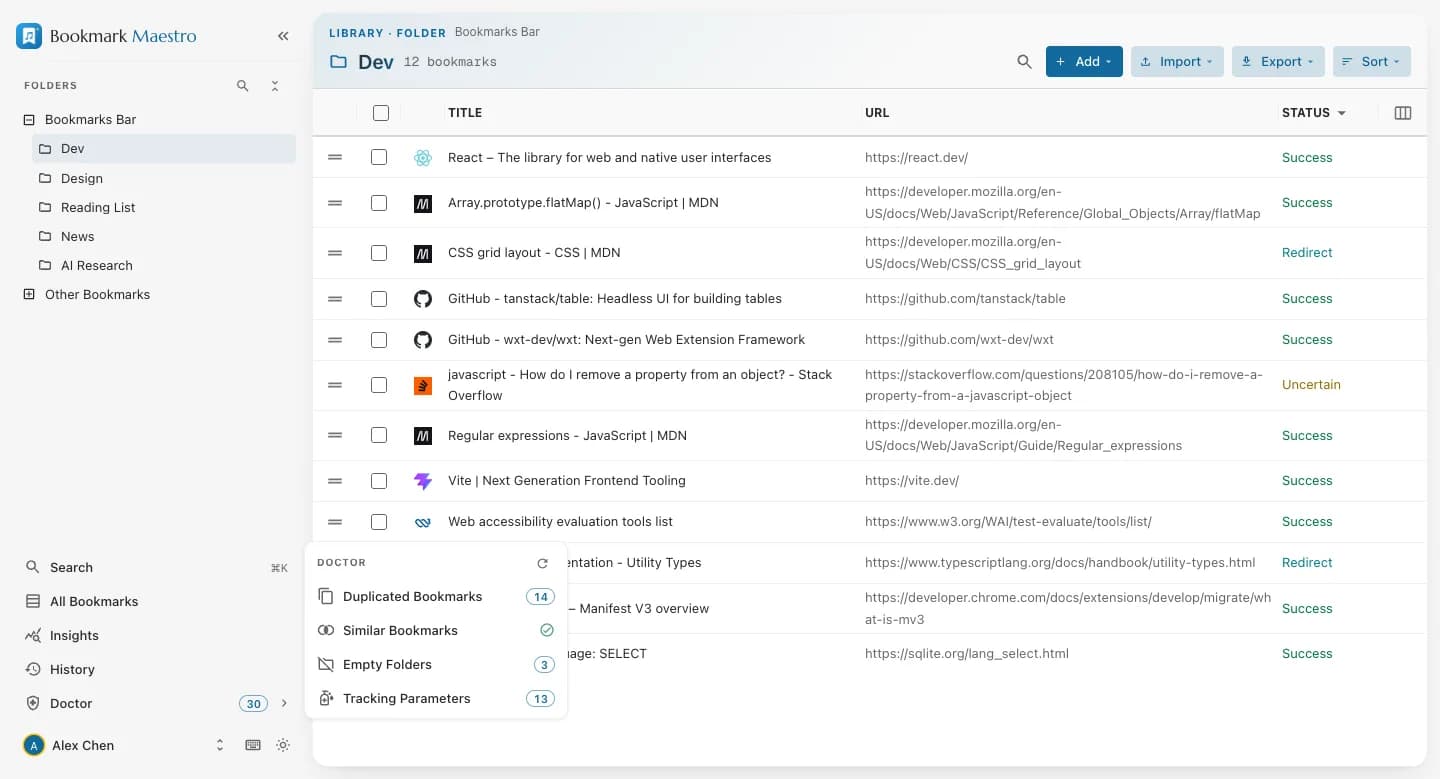 Folder View interface screenshot